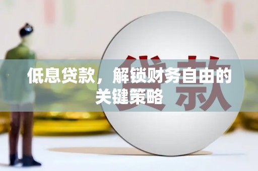 平顶山低息贷款，解锁财务自由的关键策略