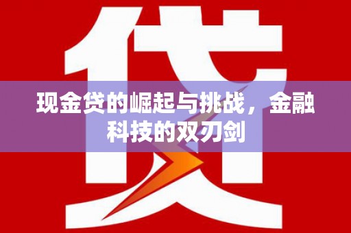 平顶山现金贷的崛起与挑战，金融科技的双刃剑