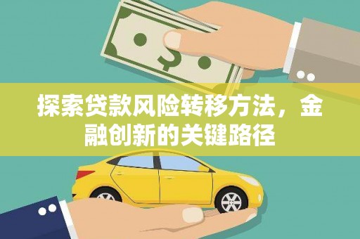 平顶山探索贷款风险转移方法，金融创新的关键路径