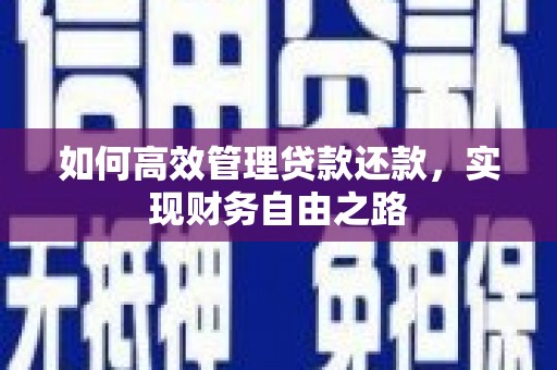 平顶山如何高效管理贷款还款，实现财务自由之路