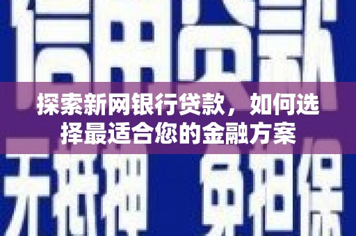 平顶山探索新网银行贷款，如何选择最适合您的金融方案