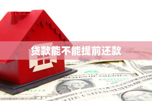 平顶山贷款能不能提前还款