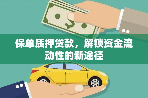 平顶山保单质押贷款，解锁资金流动性的新途径