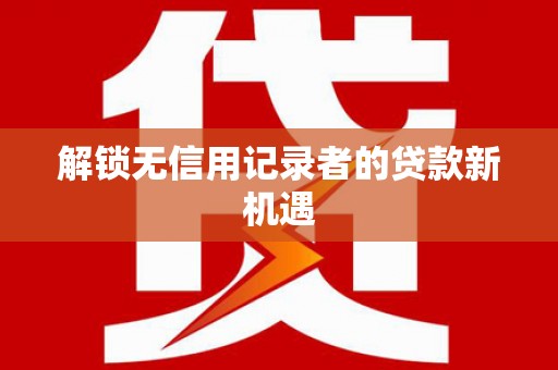 平顶山解锁无信用记录者的贷款新机遇