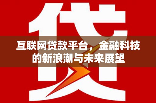平顶山互联网贷款平台，金融科技的新浪潮与未来展望