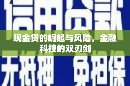 平顶山现金贷的崛起与风险，金融科技的双刃剑