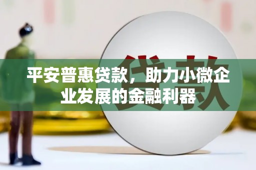 平顶山平安普惠贷款，助力小微企业发展的金融利器
