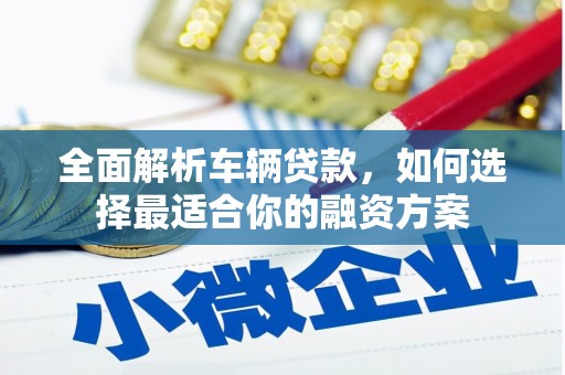 平顶山全面解析车辆贷款，如何选择最适合你的融资方案