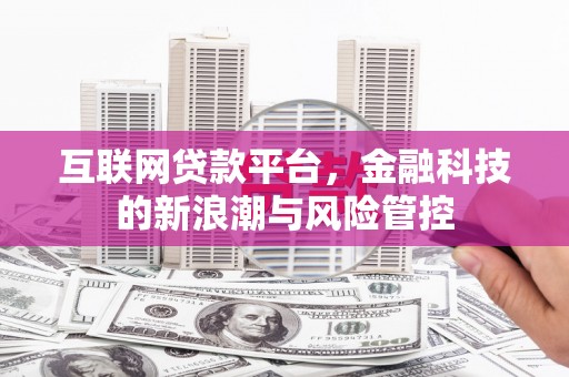 平顶山互联网贷款平台，金融科技的新浪潮与风险管控