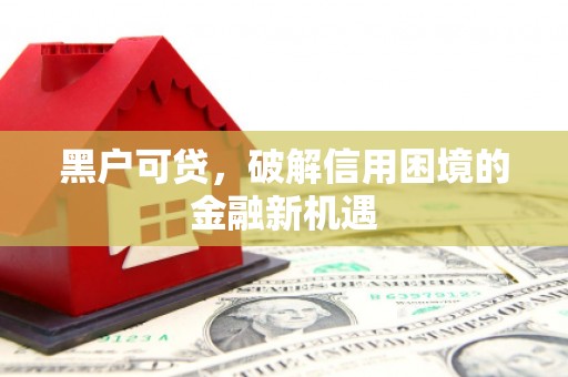 平顶山黑户可贷，破解信用困境的金融新机遇