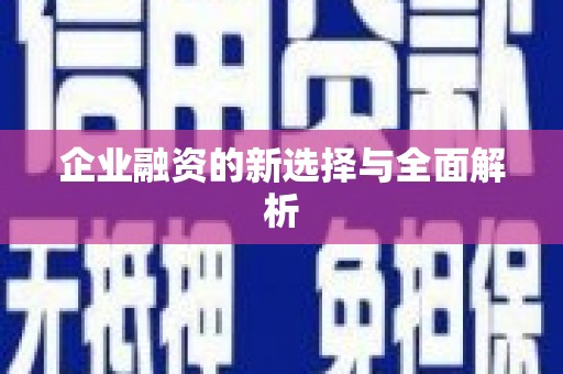 平顶山企业融资的新选择与全面解析