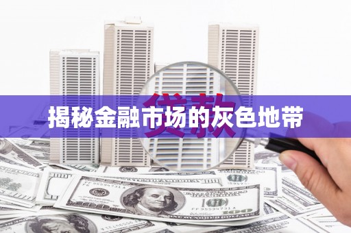 平顶山揭秘金融市场的灰色地带