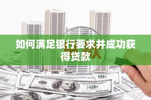 平顶山如何满足银行要求并成功获得贷款